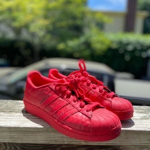 Red superstar adidas